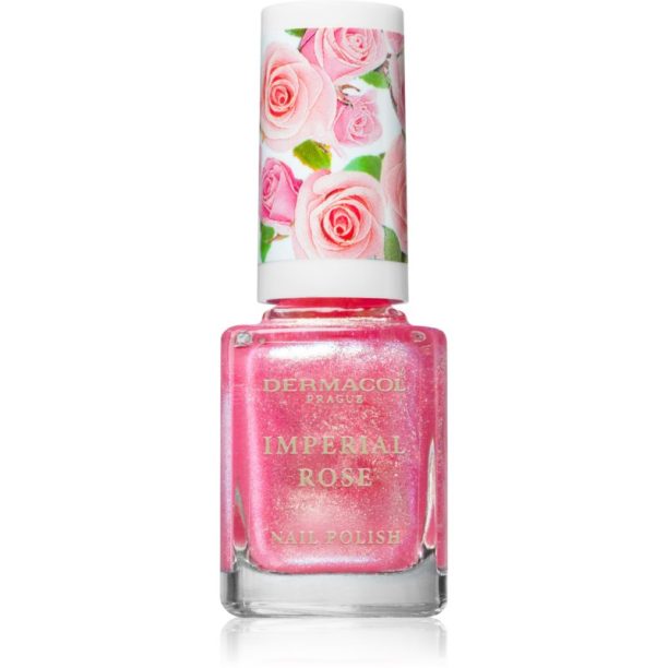 Dermacol Imperial Rose лак за нокти с блестящи частици цвят 02 11 мл.