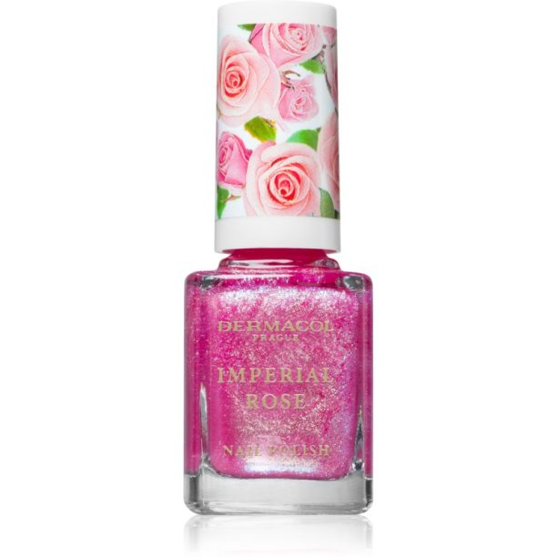 Dermacol Imperial Rose лак за нокти с блестящи частици цвят 03 11 мл.