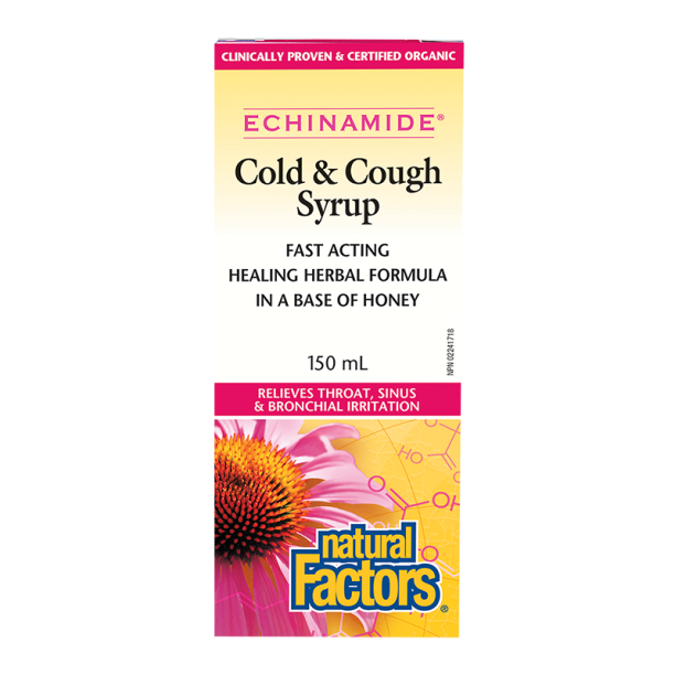 Echinamide® Cold & Cough Syrup/ Сироп при кашлица и настинка х 150 ml Natural Factors на ниска цена