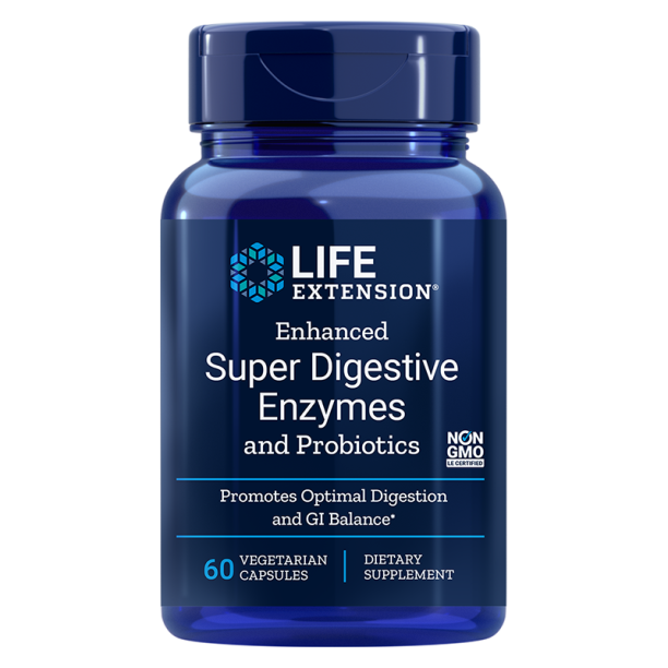 Enhanced Super Digestive Enzymes with Probiotics/ Храносмилателни ензими с Пробиотици х 60 капсули Life Extension на ниска цена