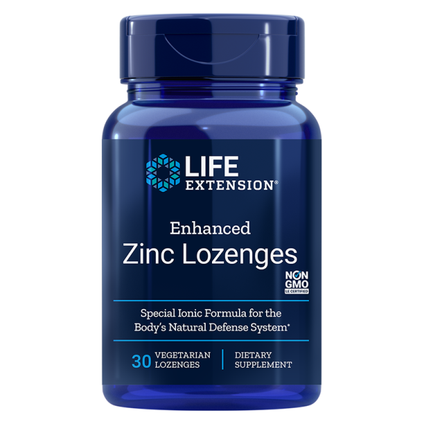 Enhanced Zinc Lozenges/ Цинк х 30 таблетки за смучене Life Extension на ниска цена