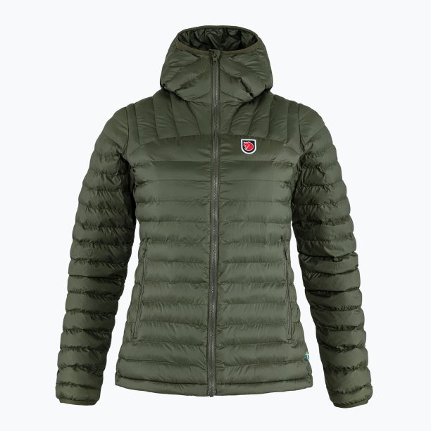 Fjällräven дамско пухено яке Expedition Latt Hoodie green F86120