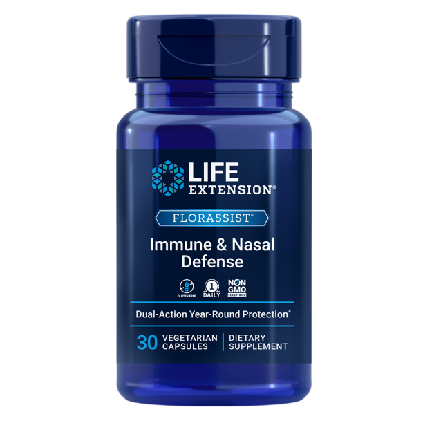 Florassist® Immune & Nasal Defense/ Пробиотик в подкрепа на имунитета и дихателната система х 30 капсули Life Extension на ниска цена