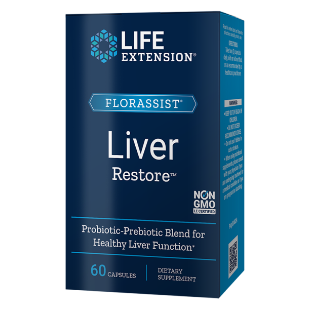 Florassist® Liver Restore/ Пробиотик в подкрепа на черния дроб х 60 капсули Life Extension на ниска цена