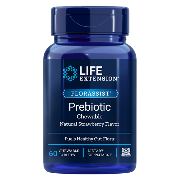 Florassist® Prebiotic Chewable/ Пребиотик х 60 дъвчащи таблетки Life Extension на ниска цена