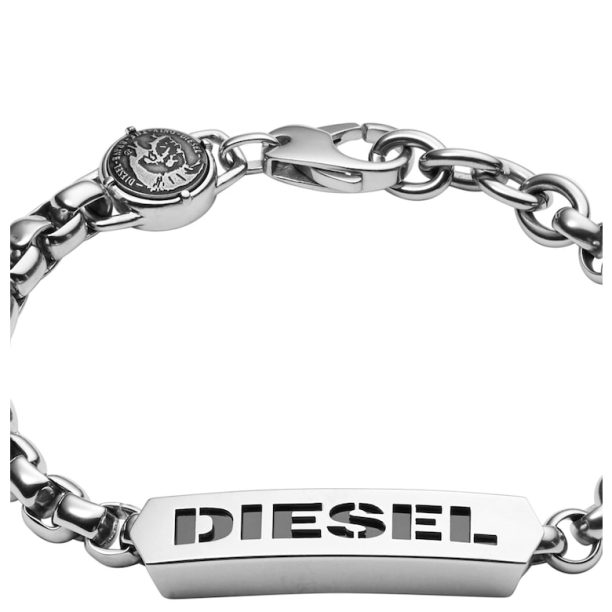 Fossil - Гривна с верижка и плочка с лого Diesel