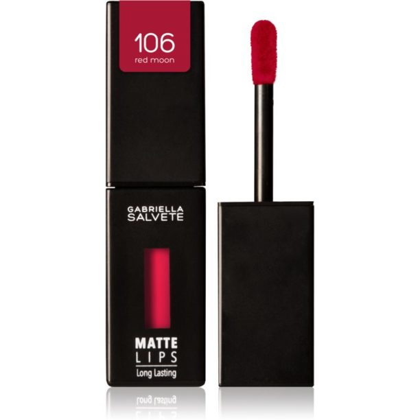 Gabriella Salvete Matte Lips дълготрайно течно червило с матиращ ефект цвят 106 Red Moon 4