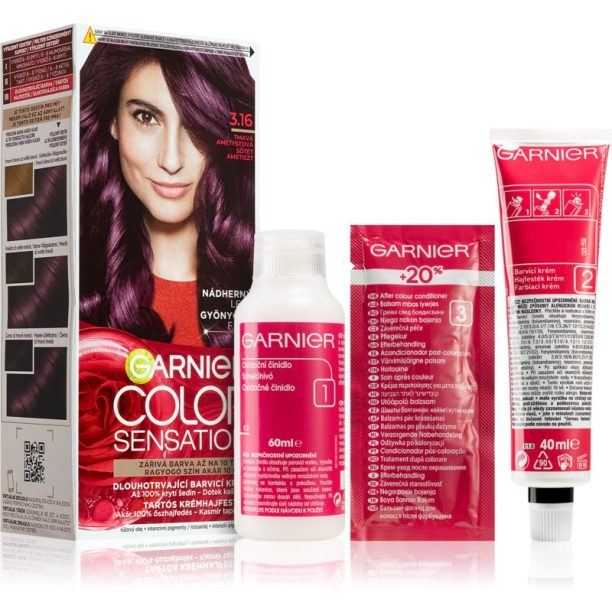 Garnier Color Sensation боя за коса цвят 3.16 Deep Amethyste на ниска цена