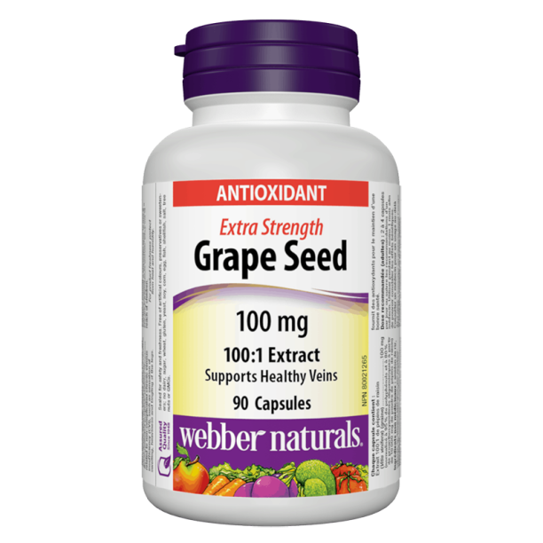 Grape Seed Extract 100:1/ Гроздово семе 100 mg x 90 капсули Webber Naturals на ниска цена