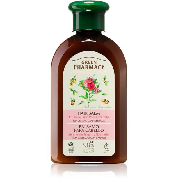 Green Pharmacy Hair Care Argan Oil & Pomegranate Балсам за суха и увредена коса 300 мл.