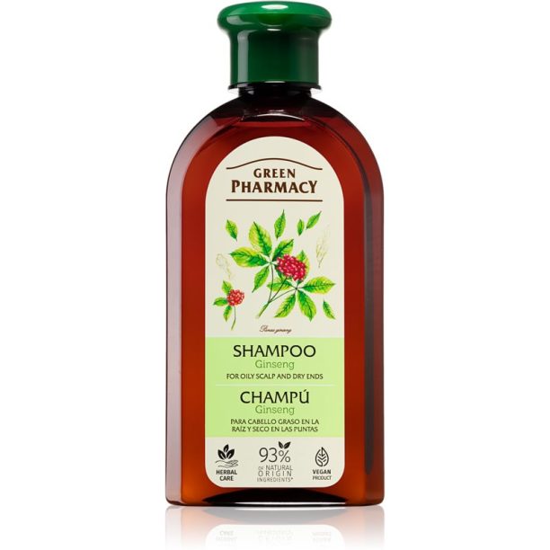 Green Pharmacy Hair Care Ginseng шампоан за мазен скалп и сухи краища на косата 350 мл.