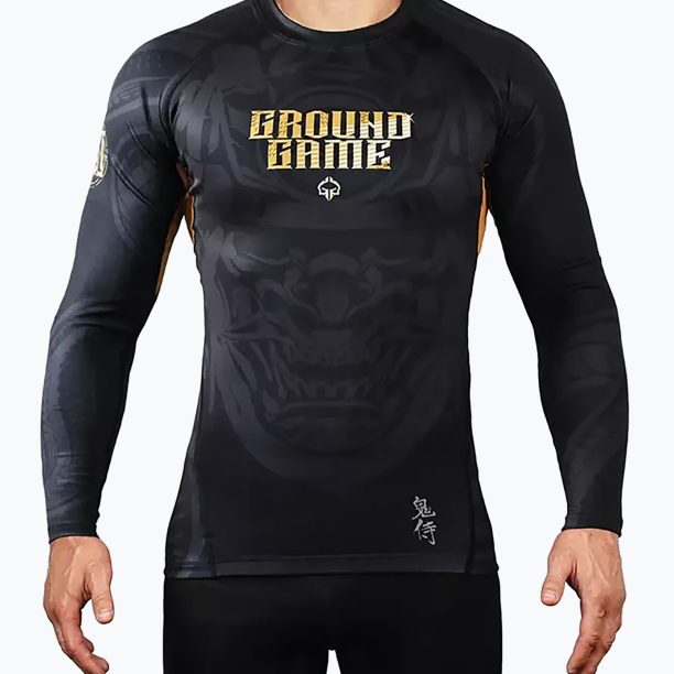 Ground Game Oni Samurai Rashguard black 22RASHLSSAM3