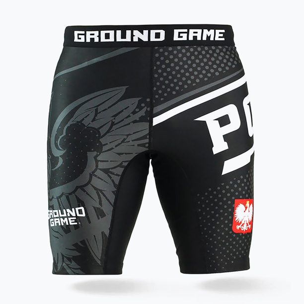 Ground Game Vale Tudo Poland мъжки шорти за тренировка черно/бяло/червено