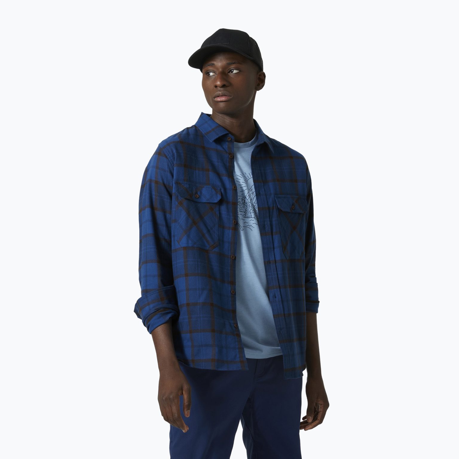 Helly Hansen мъжка риза Lokka Organic Flannel LS синя/черна 62731_755