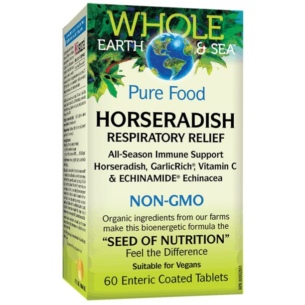 Horseradish Respiratory Relief Whole Earth & Sea®/ Хрян Комплекс х 60 таблетки Natural Factors на ниска цена