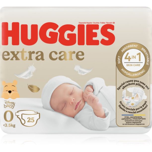 Huggies Extra Care Size 0 еднократни пелени