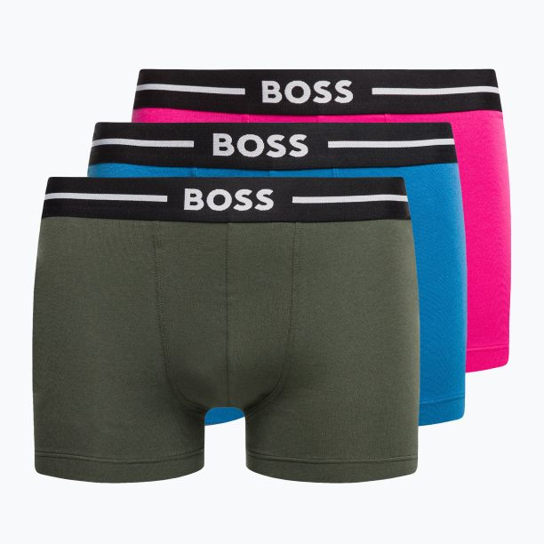 Hugo Boss Trunk Bold мъжки боксерки 3 чифта черни 50490888-970