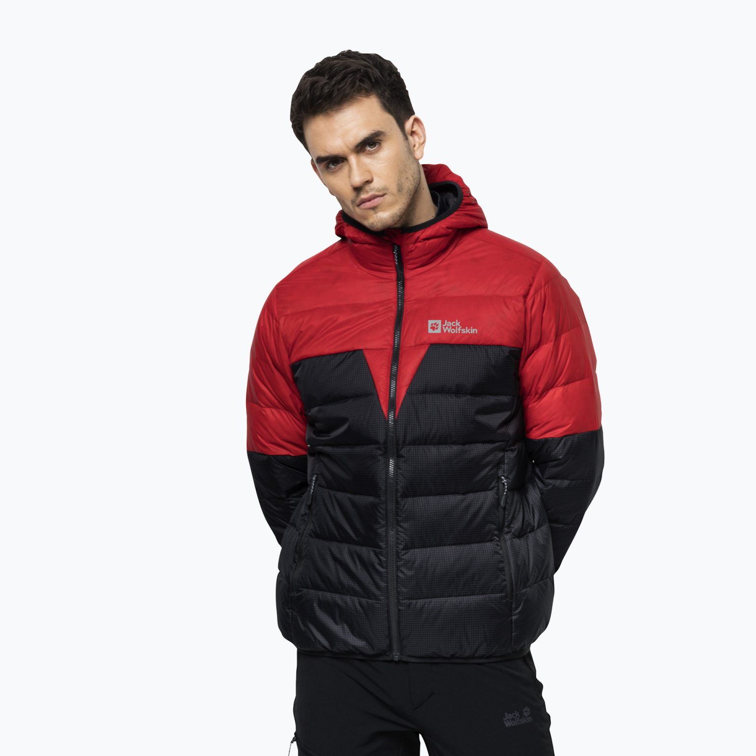 Jack Wolfskin мъжко пухено яке Dna Tundra Down Hoody black-red 1206612_2206_006