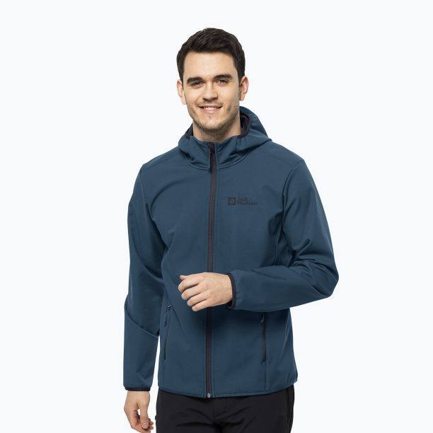 Jack Wolfskin мъжко софтшел яке Bornberg Hoody blue 1307471_4133