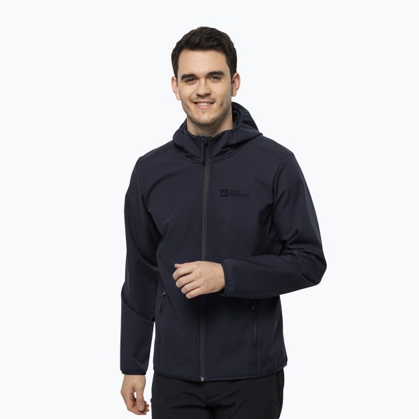 Jack Wolfskin мъжко софтшел яке Bornberg Hoody тъмно синьо 1307471_1010