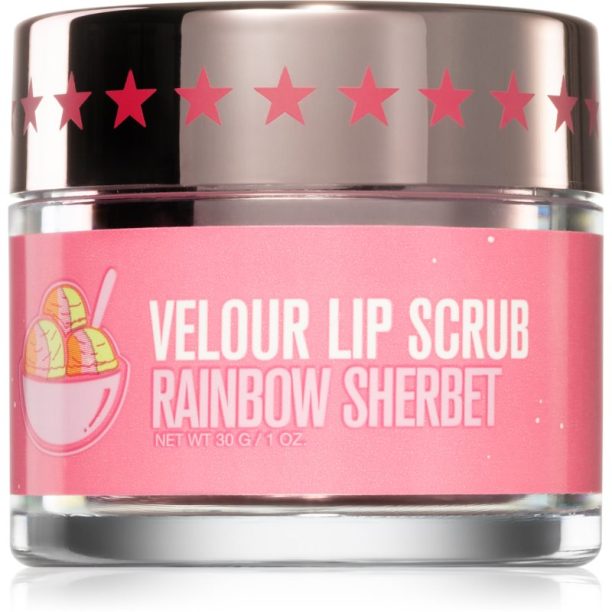 Jeffree Star Cosmetics Velour Lip Scrub захарен пилинг за устни Rainbow Sherbet 30 гр.