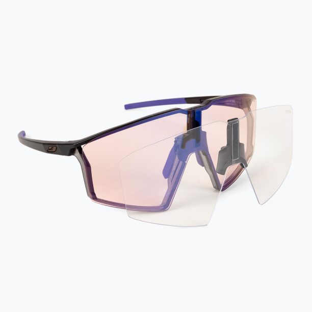 Julbo Edge Reactiv 1-3 High Contrast матови полупрозрачни черни/лилави очила за колоездене