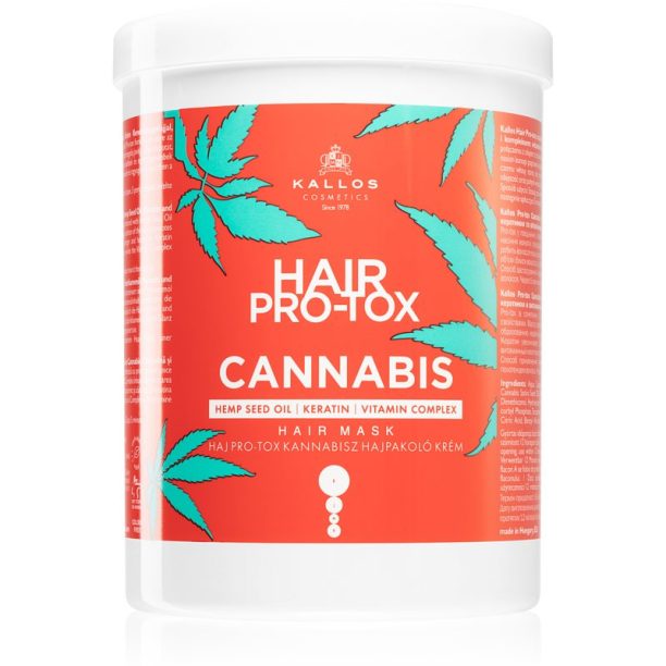 Kallos Hair Pro-Tox Cannabis регенерираща маска за коса с конопено масло 1000 мл.