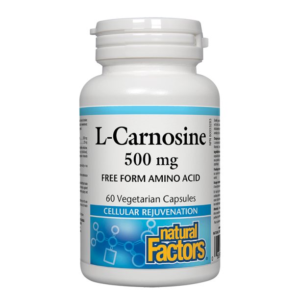 L-Carnosine/ Л-Карнозин 500 mg х 60 капсули Natural Factors на ниска цена