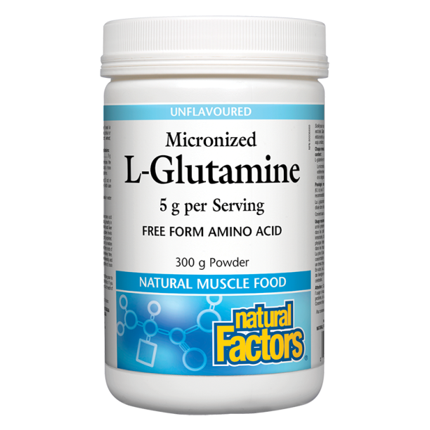 L-Glutamine Micronized/ Л-Глутамин (микронизиран) х 300 g / 60 дози Natural Factors на ниска цена