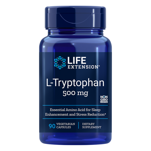 L-Tryptophan / Л-Триптофан 500 mg х 90 капсули Life Extension на ниска цена