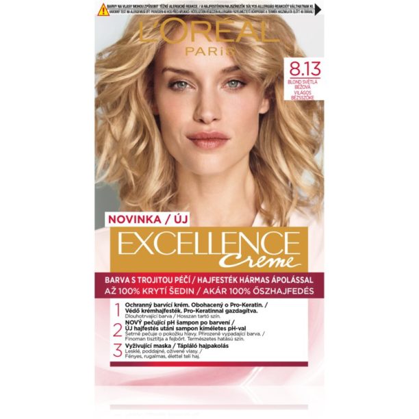 L’Oréal Paris Excellence Creme боя за коса цвят 8.13 Blond Clair Beige 1 бр.