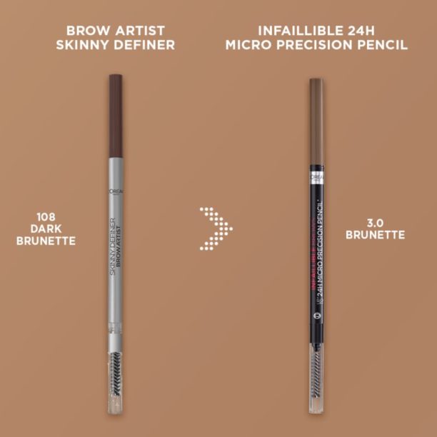 L’Oréal Paris Infaillible Brows молив за вежди цвят 3.0. Brunette 1