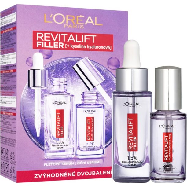 L’Oréal Paris Revitalift Filler комплект за грижа за лице  (за зоната на лицето и очите)