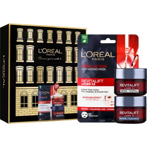 L’Oréal Paris Revitalift Laser X3 подаръчен комплект (с анти-бръчков ефект) на ниска цена