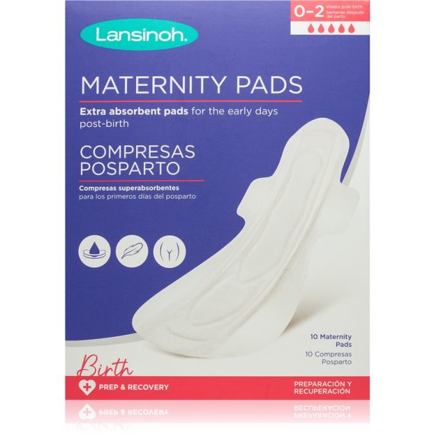 Lansinoh Maternity Pads 0-2 weeks дамски превръзки за след раждане 10 бр.