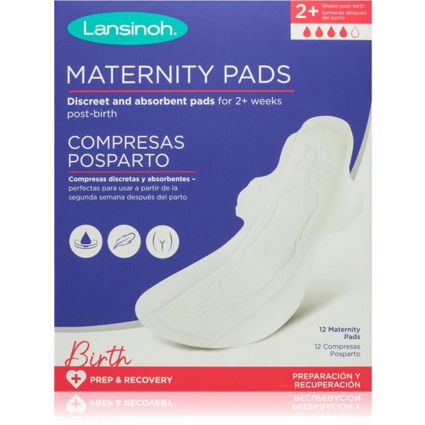 Lansinoh Maternity Pads 2 weeks+ дамски превръзки за след раждане 12 бр.