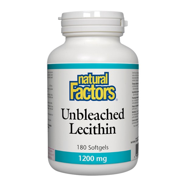 Lecithin Unbleached/ Лецитин (неизбелен) 1200 mg х 180 софтгел капсули Natural Factors на ниска цена