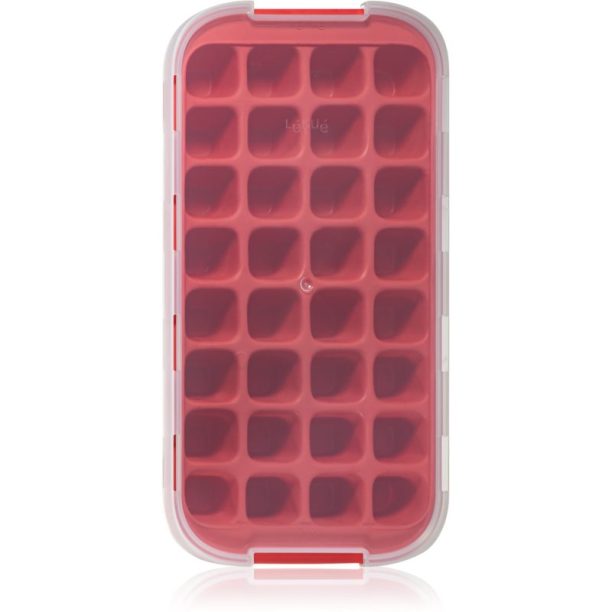 Lékué Industrial Ice Cube Tray with Lid силиконова форма за лед боя Red 1 бр.