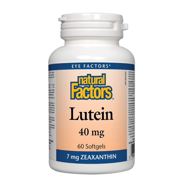 Lutein/ Лутеин 40 mg + Зеаксантин х 60 софтгел капсули Natural Factors на ниска цена