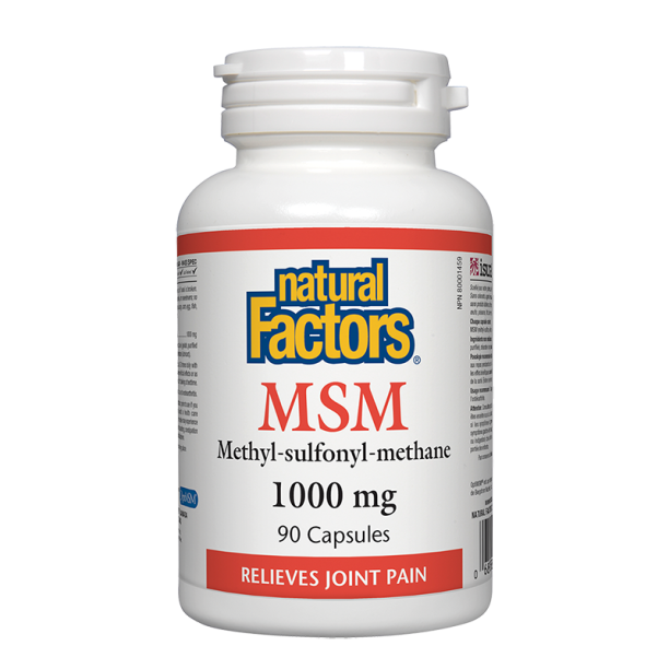 MSM/ МСМ - Метил-Сулфонил-Метан 1000 mg х 90 капсули Natural Factors на ниска цена