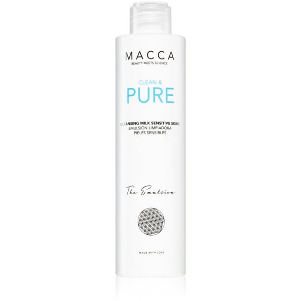 Macca Clean & Pure почистващо мляко за чувствителна кожа на лицето 200 мл.