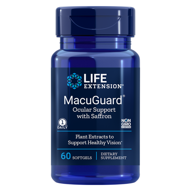 MacuGuard® Ocular Support with Saffron/ В подкрепа на зрението х 60 софтгел капсули Life Extension на ниска цена