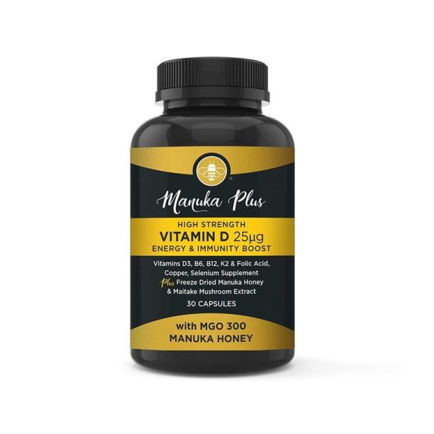 Manuka Plus High Strength Vitamin D3 25 µg  Energy & Immune Boost / Формула за силен имунитет с мед от манука