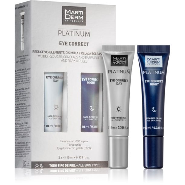 MartiDerm Platinum Eye Correct коригираща грижа за околоочната област 2x10 мл.