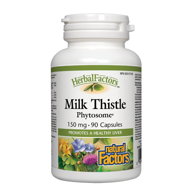 Milk Thistle Phytosome®/Бял трън Фитозоми® 150 mg х 90 капсули Natural Factors на ниска цена