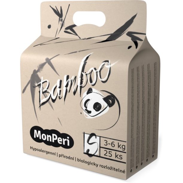 MonPeri Bamboo Size S еднократни ЕКО пелени 3-6 kg 25 бр.