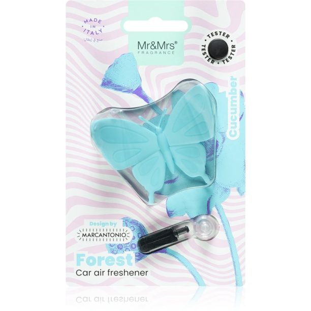 Mr & Mrs Fragrance Forest Cucumber aроматизатор за автомобил (Light Blue Butterfly) 1 бр.