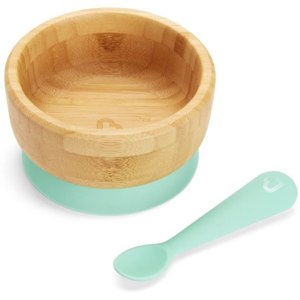 Munchkin Bambou Suction Bowl & Spoon сет за хранене за деца 6 m+ 1 бр. на ниска цена