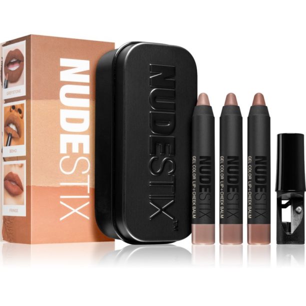 Nudestix 90's Nude Mini Lips матов комплект за устни на ниска цена