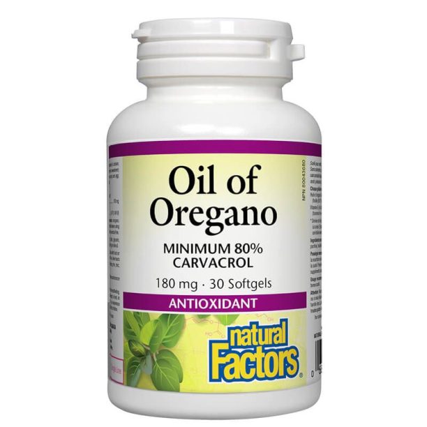 Oil of Oregano Organic/ Риган (масло) 180 mg x 30 софтгел капсули Natural Factors на ниска цена